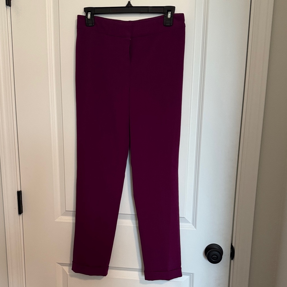 Deep Purple Women's Purple Dark Magenta Undertone Work Office Trouser Pants - Picture 12 of 16